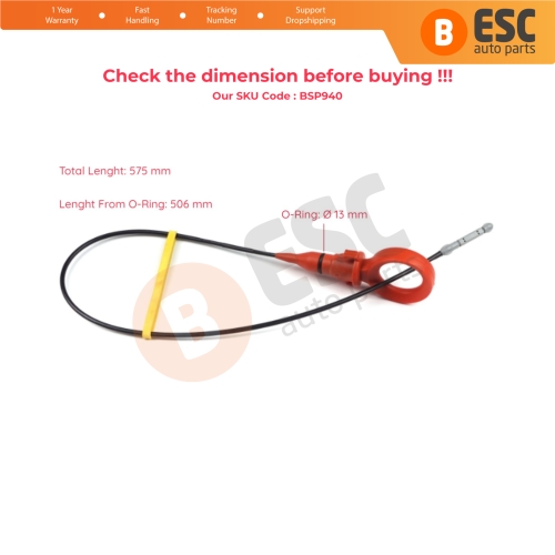 Engine Oil Dipstick Measurer 03L115611H for VW Audi Seat Skoda 57 cm