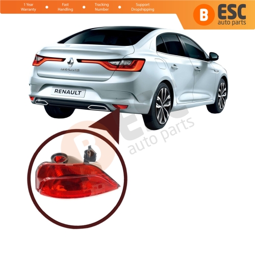 Rear Fog End Light Lamp Lens 265808906R Right Side for Renault Megane MK4 Sedan Scenic MK4