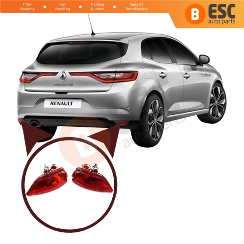 Rear Fog End Light Lamp Lens 265852501R 265804720R for Renault Megane MK4 HB