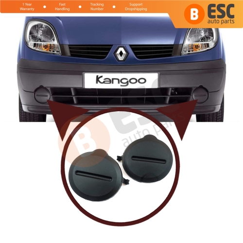 Front Bumper Fog Light Cover Set 7701207859 for Renault Kangoo 2003-2008