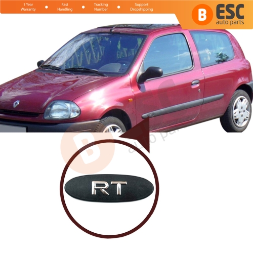 RT Badge Emblem Monogram Left Door 7700422217 for Renault Kangoo 1 Clio 2