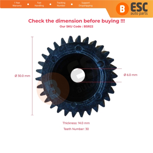 Sunroof Drive Motor Gear Cog for Citroen C3 MK1 Toyota Avensis MK1