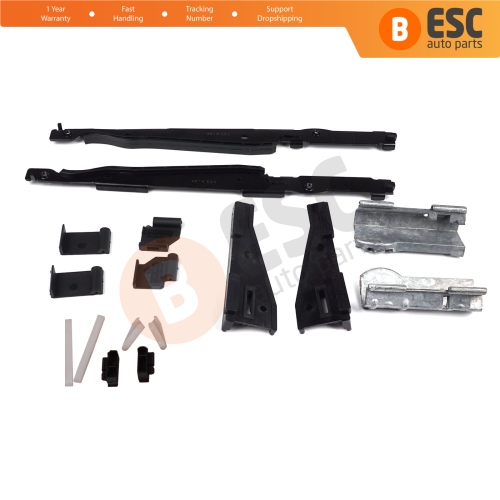 Panoramic Roof Sunroof Runner Slider Repair 16 Pcs Set 54138408062 for BMW 5 E39 X3 E83 X5 E53 E70