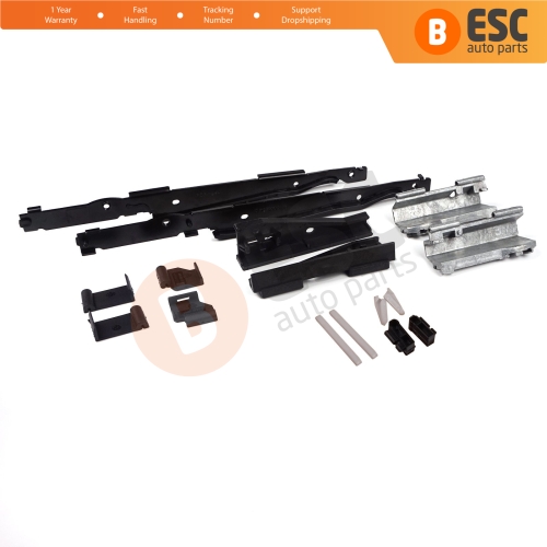 Panoramic Roof Sunroof Runner Slider Repair 16 Pcs Set 54138408062 for BMW 5 E39 X3 E83 X5 E53 E70