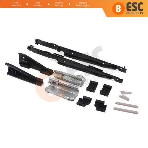 Panoramic Roof Sunroof Runner Slider Repair 14 Pcs Set 54138408062 for BMW 5 E39 X3 E83 X5 E53 E70