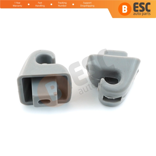 2 Pieces Sunvisor Sunshade Retainer for Mercedes E Class W123 W124 W126 W140 W201 Gray Color