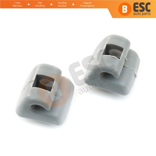 2 Pieces Sunvisor Sunshade Retainer for Mercedes E Class W123 W124 W126 W140 W201 Gray Color