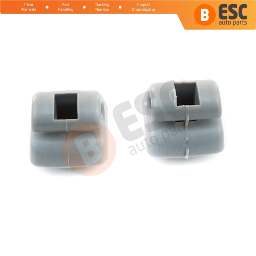 2 Pieces Sunvisor Sunshade Retainer for Mercedes E Class W123 W124 W126 W140 W201 Gray Color