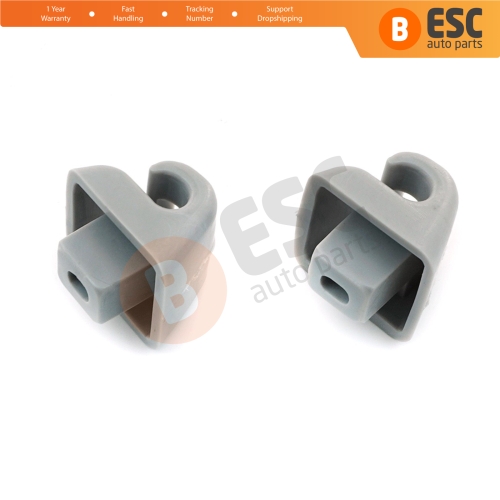 2 Pieces Sunvisor Sunshade Retainer for Mercedes E Class W123 W124 W126 W140 W201 Gray Color