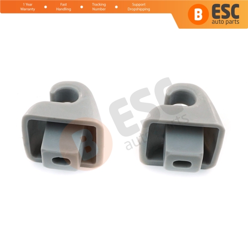 2 Pieces Sunvisor Sunshade Retainer for Mercedes E Class W123 W124 W126 W140 W201 Gray Color