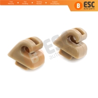 2 Pieces Sunvisor Sunshade Retainer for Mercedes E Class W123 W124 W126 W140 W201 Tan Color