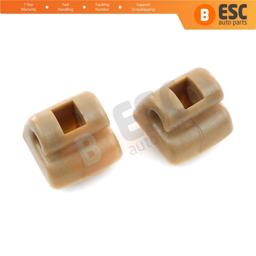 2 Pieces Sunvisor Sunshade Retainer for Mercedes E Class W123 W124 W126 W140 W201 Tan Color