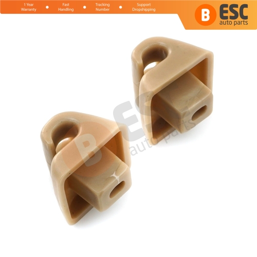 2 Pieces Sunvisor Sunshade Retainer for Mercedes E Class W123 W124 W126 W140 W201 Tan Color