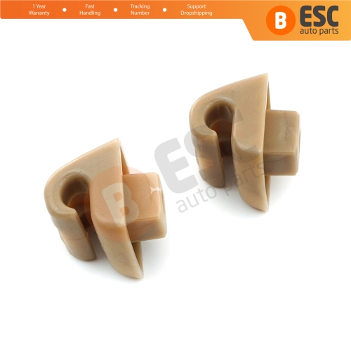 2 Pieces Sunvisor Sunshade Retainer for Mercedes E Class W123 W124 W126 W140 W201 Tan Color