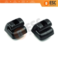 2 Pieces Sunvisor Sunshade Retainer for Mercedes E Class W123 W124 W126 W140 W201 Black Color