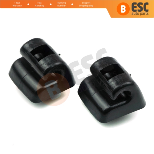 2 Pieces Sunvisor Sunshade Retainer for Mercedes E Class W123 W124 W126 W140 W201 Black Color