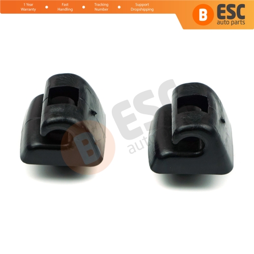 2 Pieces Sunvisor Sunshade Retainer for Mercedes E Class W123 W124 W126 W140 W201 Black Color