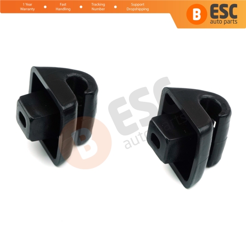 2 Pieces Sunvisor Sunshade Retainer for Mercedes E Class W123 W124 W126 W140 W201 Black Color