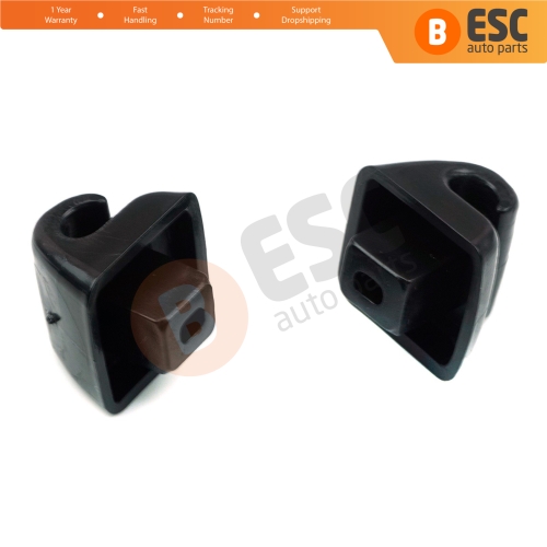 2 Pieces Sunvisor Sunshade Retainer for Mercedes E Class W123 W124 W126 W140 W201 Black Color