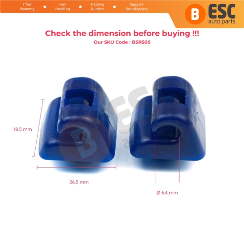 2 Pieces Sunvisor Sunshade Retainer for Mercedes E Class W123 W124 W126 W140 W201 Blue Color