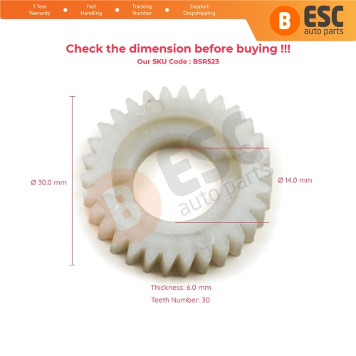 Sunroof Motor Repair Gear for Honda Nissan 30 Teeth