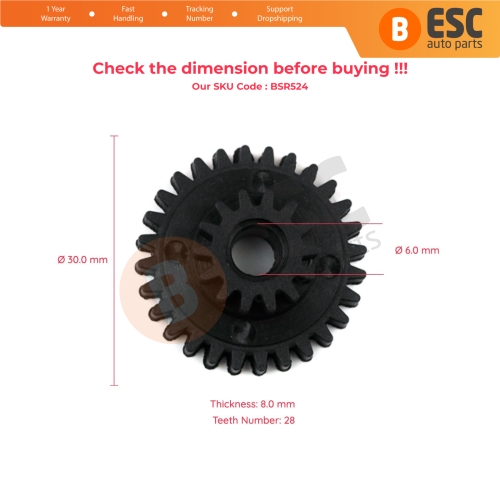 Sunroof Rail Repair Gear for Land Rover Freelander 1 28 Teeth