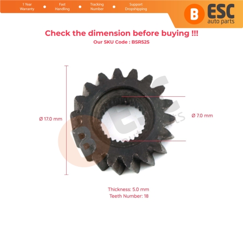 Sunroof Motor Repair Hardened Steel Gear for Land Rover Freelander 1 18 Teeth