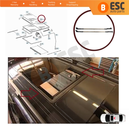 Sunroof Sliding Roof Panoramic Glass Rail Set 0007820000 for Mercedes Vito W639 V Class Viano