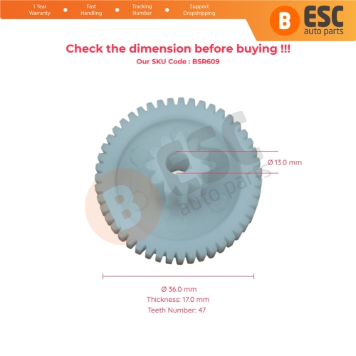 Sunroof Motor Repair Gear Diameter 36 mm Teeth Number 47 and 11 for Jeep Cherokee