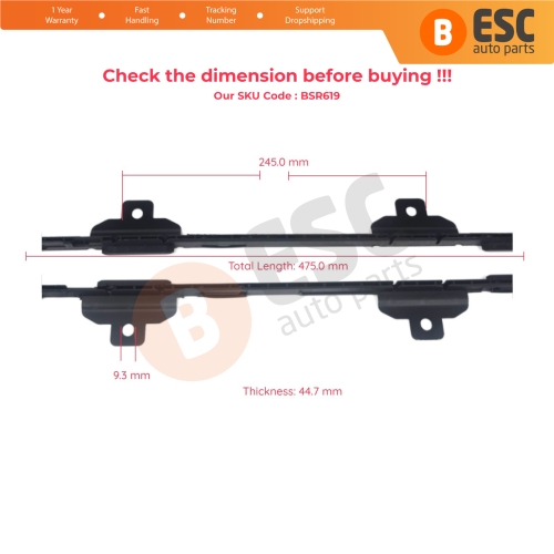 Sunroof Curtain Guide Rail Sliding Bracket Front 54102993888 for BMW X1 E84 MK1 2009-2014