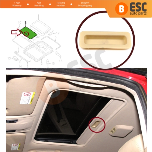 Sunroof Cover Shade Sunshade Inster Handle Beige 54137134542 for BMW E46 E39