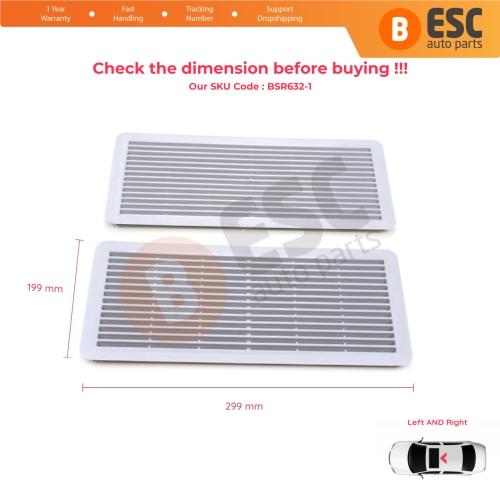 Sunroof Curtain Grille Vent Screen Cover Set A2117840644 for Mercedes W202 W203 W208 W209 W210 W211 W215 W219 W220 W240 W140