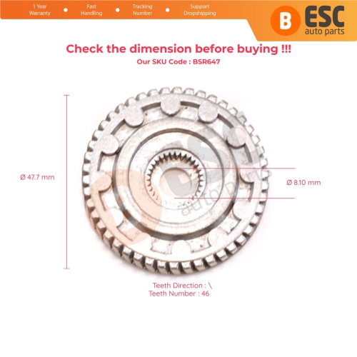 Sunroof Motor Cog Drive Internal Metal Gear 1Q0959591C for VW EOS 1F7 1F8 2006-2016
