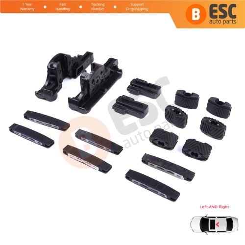 MySky Panoramic Roof Sunroof Slideway Ceiling Bracket 16 Pieces Set for Jeep Renegade BU B1 BV 2014-On SUV Van 77368445 46 