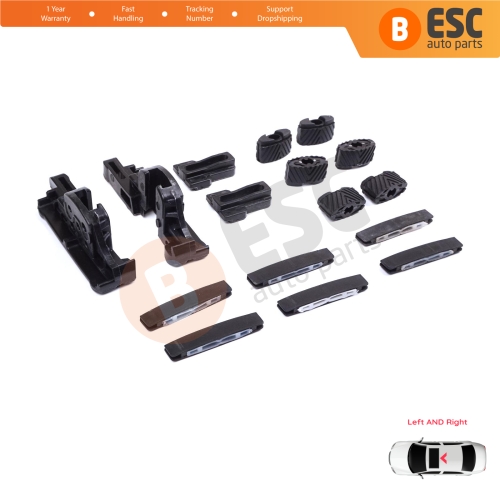 MySky Panoramic Roof Sunroof Slideway Ceiling Bracket 16 Pieces Set for Jeep Renegade BU B1 BV 2014-On SUV Van 77368445 46 