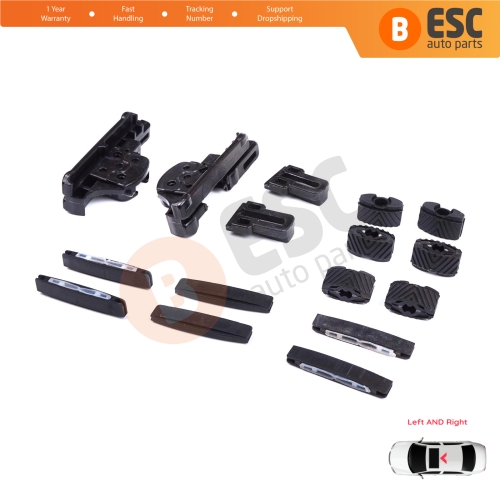 MySky Panoramic Roof Sunroof Slideway Ceiling Bracket 16 Pieces Set for Jeep Renegade BU B1 BV 2014-On SUV Van 77368445 46 