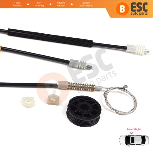 Window Regulator Repair Kit Right for Volvo C70 873 1998-2005 Cabrio Convertible CC