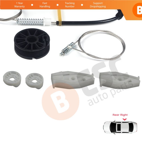 Window Regulator Repair Kit Rear Right for Renault Megane MK1 EA0/1 1996-2003 Cabriolet Convertible 7700848451