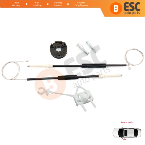 Window Regulator Repair Kit Front Left Door for Fiat Doblo MK1 MPV Van 119 223 2001-2010 51718404