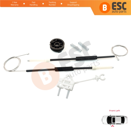 Window Regulator Repair Kit Front Left Door for Fiat Doblo MK1 MPV Van 119 223 2001-2010 51718404