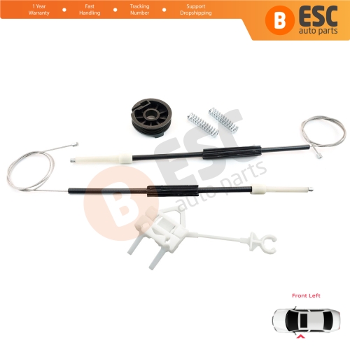 Window Regulator Repair Kit Front Left Door for Fiat Doblo MK1 MPV Van 119 223 2001-2010 51718404