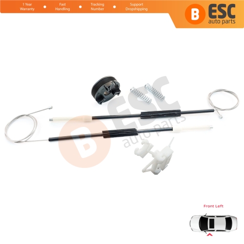 Window Regulator Repair Kit Front Left Door for Fiat Doblo MK1 MPV Van 119 223 2001-2010 51718404