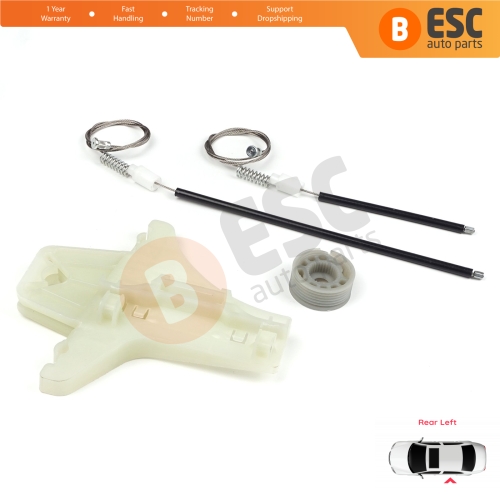 Window Regulator Repair Kit Rear Left Door for VW Jetta Golf MK5 A5 1K R32 GTI Rabbit Plus 5M1 1K4839461