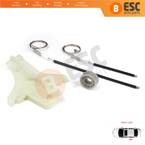 Window Regulator Repair Kit Rear Left Door for VW Jetta Golf MK5 A5 1K R32 GTI Rabbit Plus 5M1 1K4839461