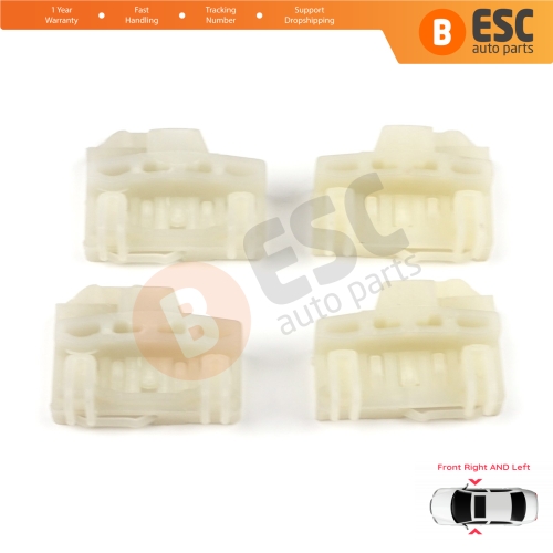 4 Pieces Window Regulator Clips Front Left Right Doors for Audi VW Seat Pontiac Oldsmobile