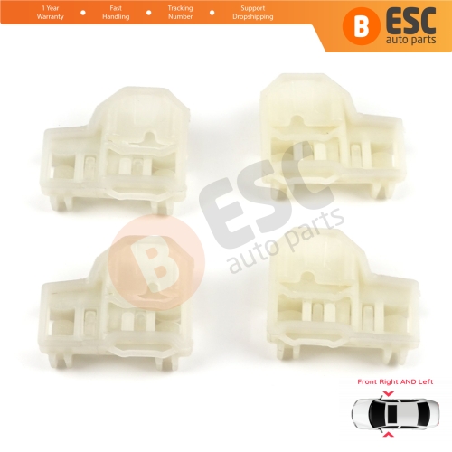 4 Pieces Window Regulator Clips Front Left Right Doors for Audi VW Seat Pontiac Oldsmobile