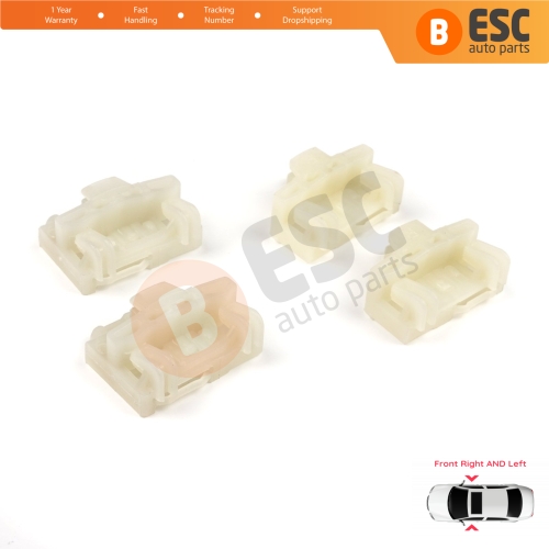 4 Pieces Window Regulator Clips Front Left Right Doors for Audi VW Seat Pontiac Oldsmobile