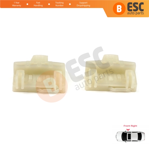 2 Pieces Window Regulator Clip Front Right Door for Audi VW Seat