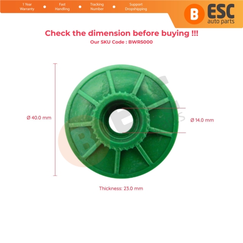 Window Regulator Motor Inner Gear for Skoda Fabia