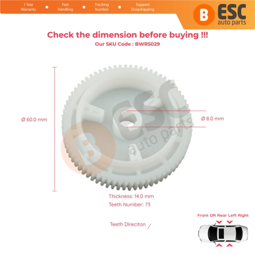 Window Regulator Power Lift Motor Gear 83460 2B000 6L3Z1523201BA for Hyundai Ford F150 Lincoln Mark LT